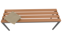 Locker room bench isolated on background. 3d rendering - illustration png