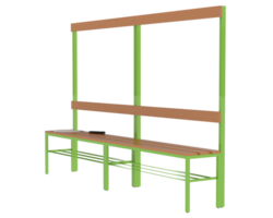 Locker room bench isolated on background. 3d rendering - illustration png