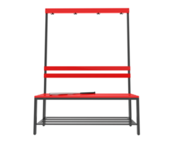 Locker room bench isolated on background. 3d rendering - illustration png