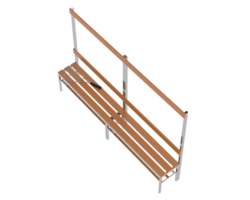Locker room bench isolated on background. 3d rendering - illustration png