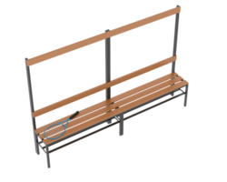 Locker room bench isolated on background. 3d rendering - illustration png