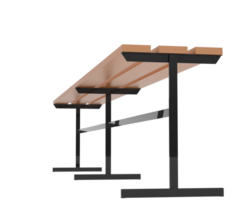 Locker room bench isolated on background. 3d rendering - illustration png