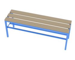 Locker room bench isolated on background. 3d rendering - illustration png