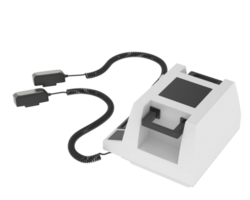 Defibrillator isolated on background. 3d rendering - illustration png