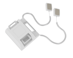 Defibrillator isolated on background. 3d rendering - illustration png