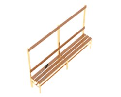 Locker room bench isolated on background. 3d rendering - illustration png