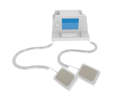 Defibrillator isolated on background. 3d rendering - illustration png