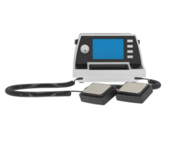 Defibrillator isolated on background. 3d rendering - illustration png