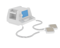 Defibrillator isolated on background. 3d rendering - illustration png