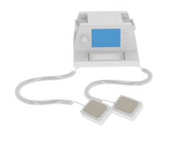 Defibrillator isolated on background. 3d rendering - illustration png