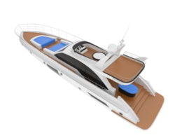 Luxury yacht isolated on background. 3d rendering - illustration png