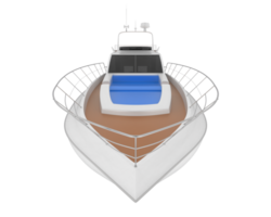 Luxury yacht isolated on background. 3d rendering - illustration png