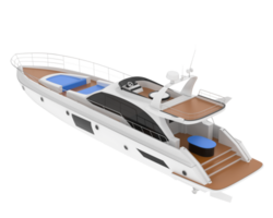 Luxury yacht isolated on background. 3d rendering - illustration png