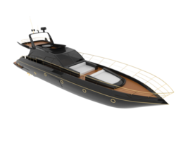 Luxury yacht isolated on background. 3d rendering - illustration png