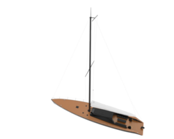 Sail boat isolated on background. 3d rendering - illustration png