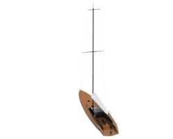 Sail boat isolated on background. 3d rendering - illustration png
