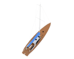 Sail boat isolated on background. 3d rendering - illustration png