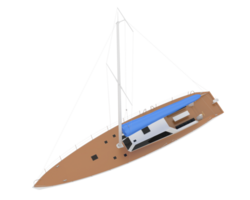 Sail boat isolated on background. 3d rendering - illustration png