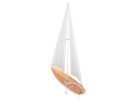 Sail boat isolated on background. 3d rendering - illustration png