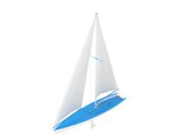 Sail boat isolated on background. 3d rendering - illustration png