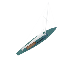 Sail boat isolated on background. 3d rendering - illustration png