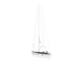 Sail boat isolated on background. 3d rendering - illustration png