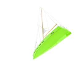 Sail boat isolated on background. 3d rendering - illustration png