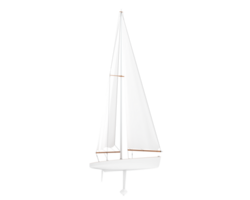 Sail boat isolated on background. 3d rendering - illustration png