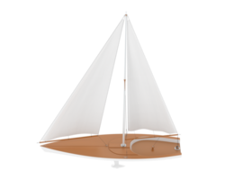 Sail boat isolated on background. 3d rendering - illustration png