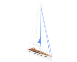 Sail boat isolated on background. 3d rendering - illustration png