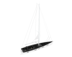 Sail boat isolated on background. 3d rendering - illustration png