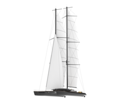 Sail boat isolated on background. 3d rendering - illustration png