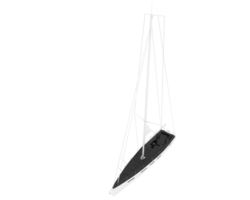 Sail boat isolated on background. 3d rendering - illustration png