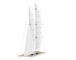Sail boat isolated on background. 3d rendering - illustration png