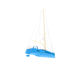 Sail boat isolated on background. 3d rendering - illustration png