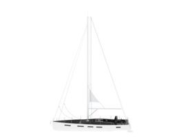 Sail boat isolated on background. 3d rendering - illustration png