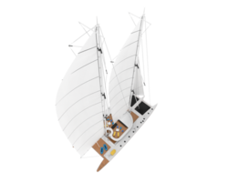 Sail boat isolated on background. 3d rendering - illustration png