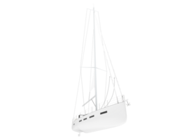Sail boat isolated on background. 3d rendering - illustration png
