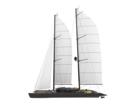 Sail boat isolated on background. 3d rendering - illustration png