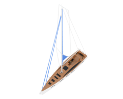 Sail boat isolated on background. 3d rendering - illustration png