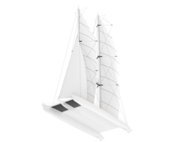 Sail boat isolated on background. 3d rendering - illustration png