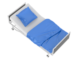 Hospital bed isolated on background. 3d rendering - illustration png
