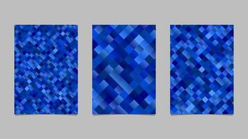 Abstract diagonal square pattern brochure template design set vector