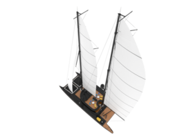 Sail boat isolated on background. 3d rendering - illustration png