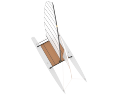 Sail boat isolated on background. 3d rendering - illustration png