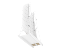 Sail boat isolated on background. 3d rendering - illustration png