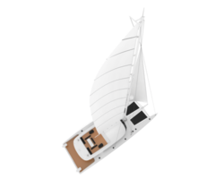 Sail boat isolated on background. 3d rendering - illustration png