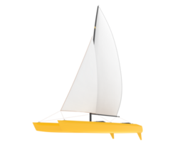 Sail boat isolated on background. 3d rendering - illustration png