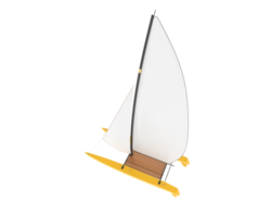 Sail boat isolated on background. 3d rendering - illustration png