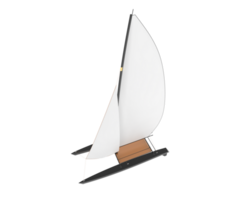 Sail boat isolated on background. 3d rendering - illustration png